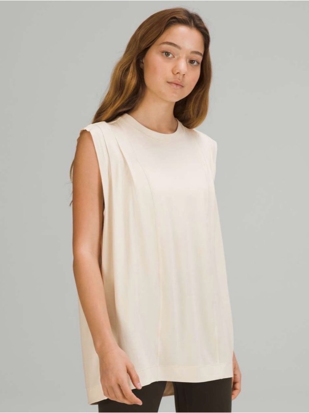 Lululemon Modal Pleated Shoulder Tank Top